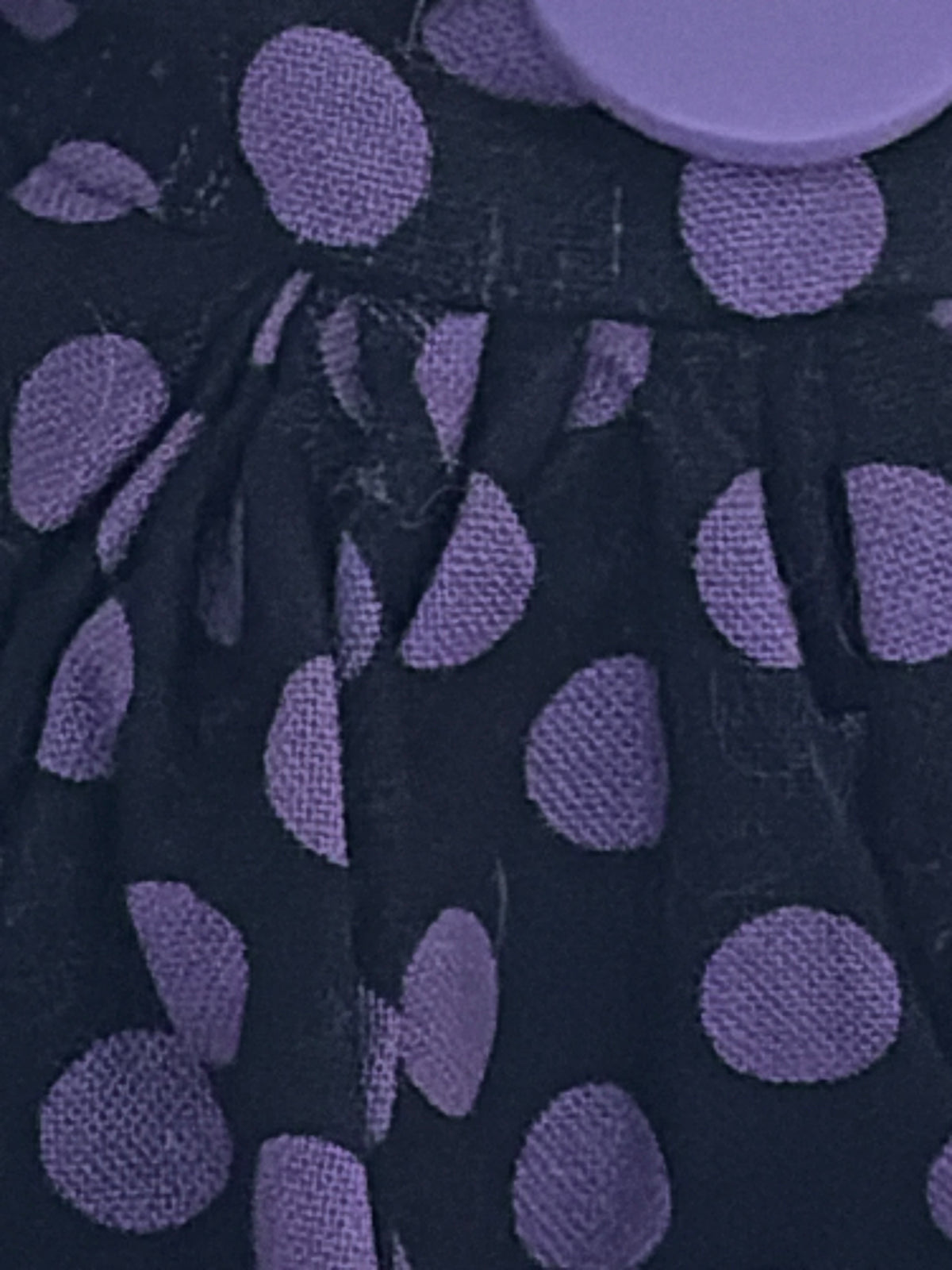 11" Annie in purple polkadots