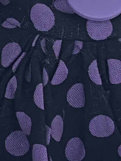 11" Annie in purple polkadots