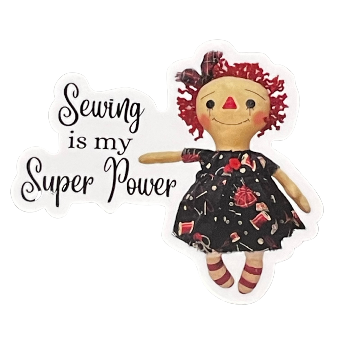 Sewing is my Super Power Vinyl Sticker